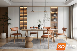 Dining Table Set Skp Files